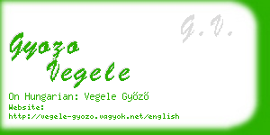 gyozo vegele business card